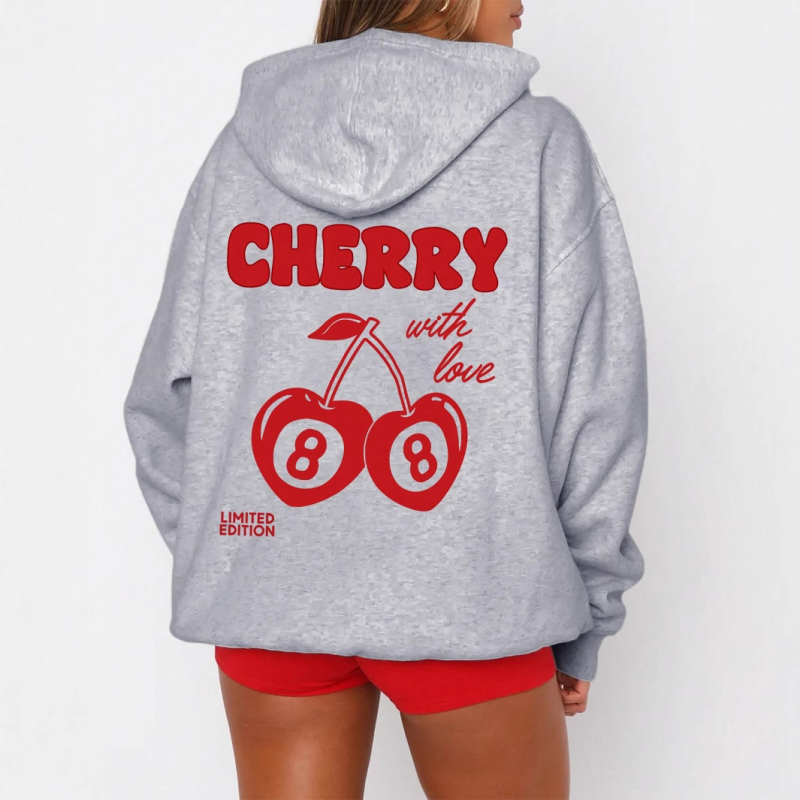 Európai és amerikai export női lezser stílusú kapucnis, betűmintás, hosszú ujjú, laza őszi és téli női pulóver