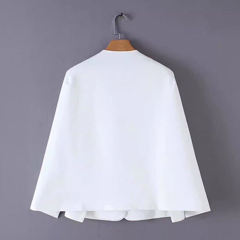 2024. aasta kevad- ja sügisene uus moodne isikupärastatud kraeta nööpideta vabaaja salliga keepi stiilis naiste ülikonna temperamentjakk