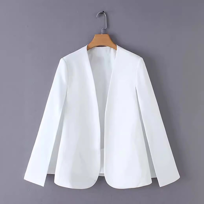 2024. aasta kevad- ja sügisene uus moodne isikupärastatud kraeta nööpideta vabaaja salliga keepi stiilis naiste ülikonna temperamentjakk