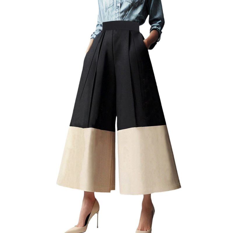 Prekogranične Amazon europske i američke ženske modne ležerne šavove visokog struka za mršavljenje širokih hlača