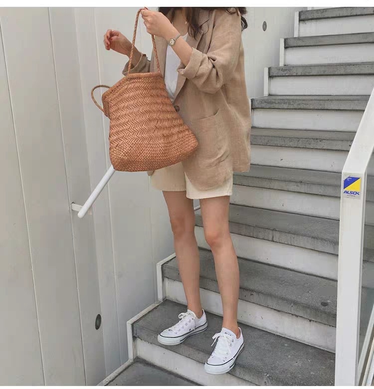 Trendikas puuvilla-linase bleiser naistele, kevad/suvi 2024, vabaaja jakk, õhuke jakk, 100 kg