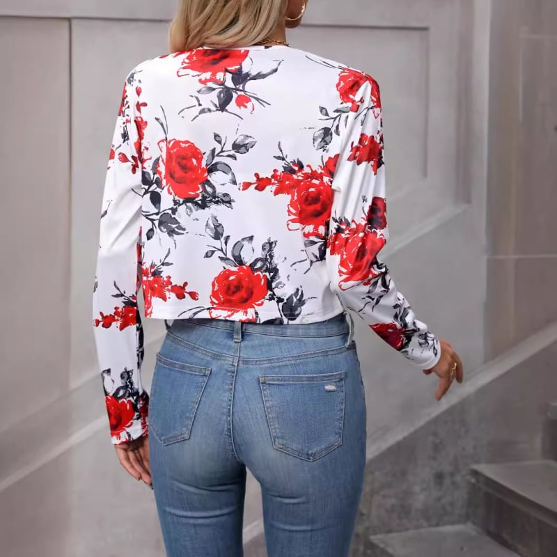 Europska i američka prekogranična vanjska trgovina 2024. Novo modno žensko pleteno odijelo s printom