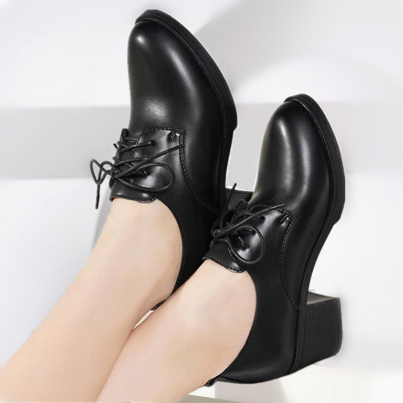 Proljetne cipele s debelom petom, jednoslojne cipele s debelim dnom, male kožne cipele, ženske Martin cipele, britanske ženske cipele u preppy stilu, retro, s tendon bottom tideom