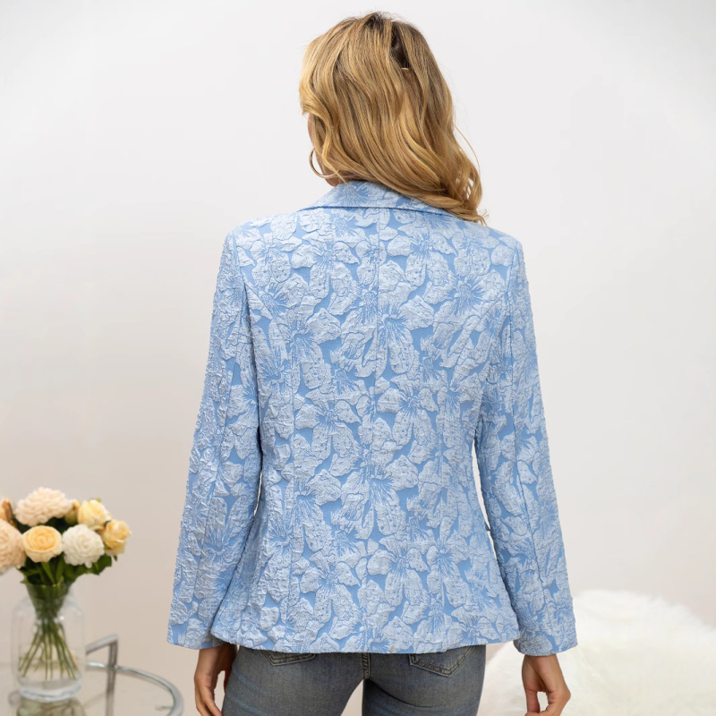 Spot Real Shot 2025 Proljeće i jesen Novi Amazon Cross-Border Ženski Žakard Sako Dugih Rukavova