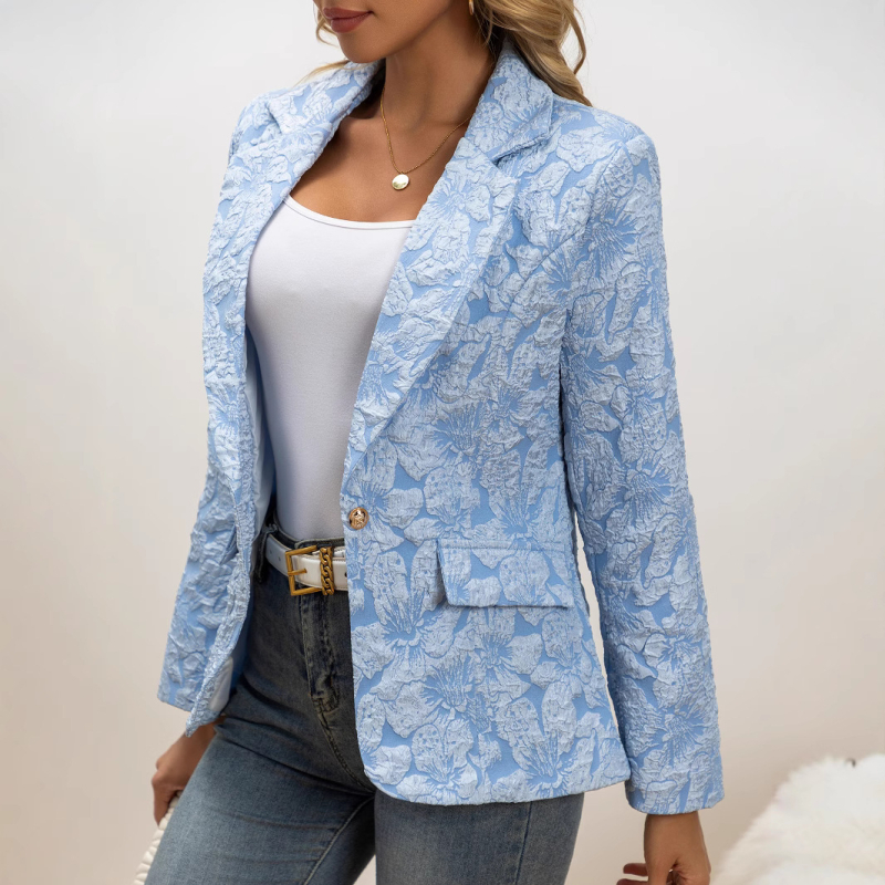 Spot Real Shot 2025 Proljeće i jesen Novi Amazon Cross-Border Ženski Žakard Sako Dugih Rukavova