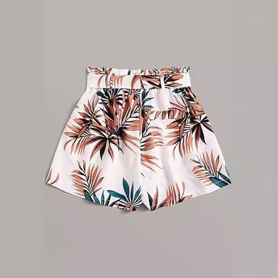 2024 Amazon Independent Station női masnimintás nyári rugalmas strandnadrág