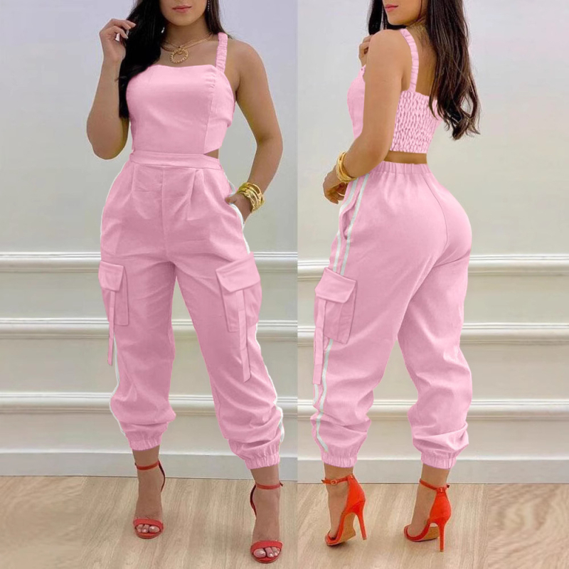 Pántos Csíkos Hátú Kábel Szerszámos Nadrág