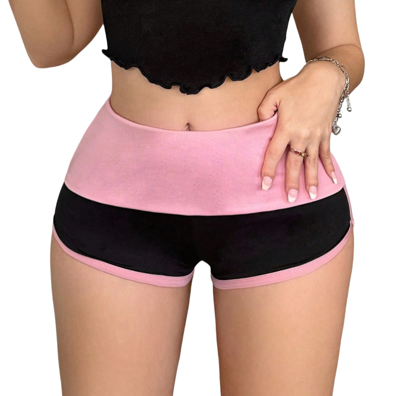 Kratke hlačice za vruće djevojke u obojenim bojama, uski kroj, vruće hlačice za proljeće i ljeto, prikladne za sport i ležerno nošenje, seksi dizajn, seksi vruća djevojka