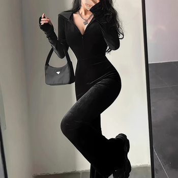 Elegantiškas madingas Pietų Korėjos sijonas su aksominiu, plonu, klubus prigludusiu sijonu su gobtuvu korėjietiško stiliaus suknelė