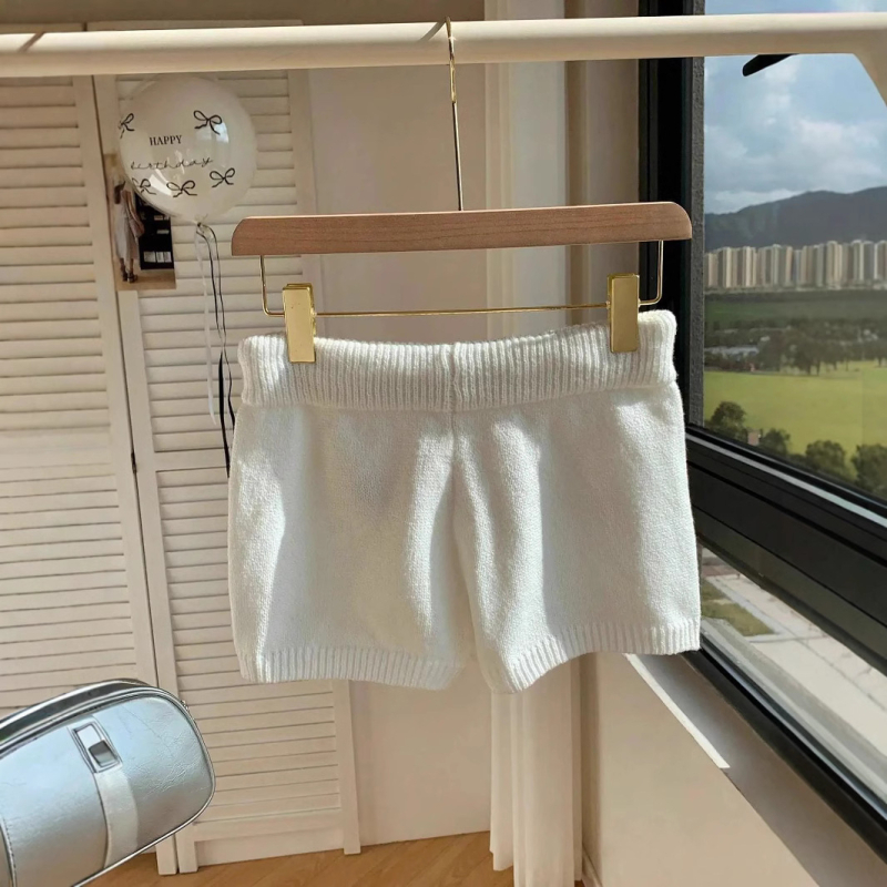 2025 Amazon prekogranična e-trgovina široke pletene kratke hlače novog stila, vanjski široki struk, ležerne hlače