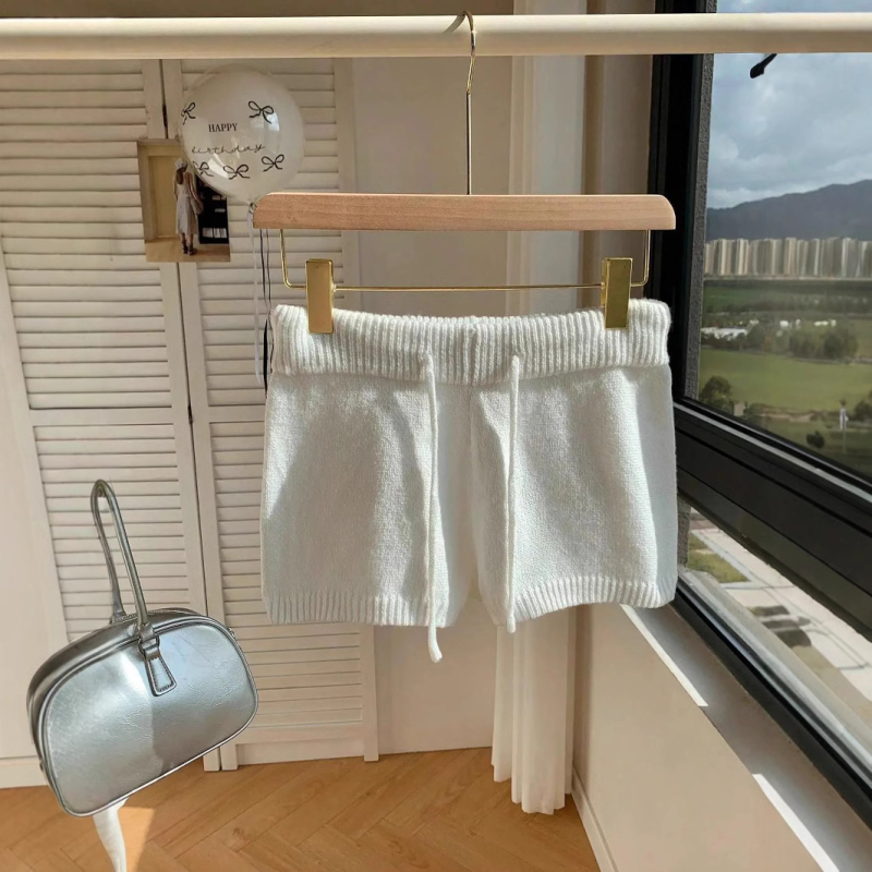 2025 Amazon prekogranična e-trgovina široke pletene kratke hlače novog stila, vanjski široki struk, ležerne hlače