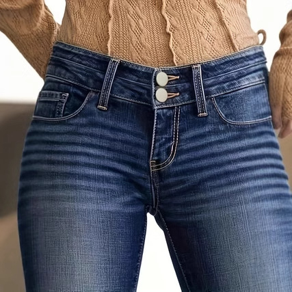 Új tavaszi és nyári, plus size női lezser, középderekú, karcsúsított, rugalmas, retró, trapéz farmernadrágok kizárólagos európai és amerikai, határokon átnyúló kínálata