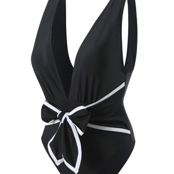 Aukštos kokybės naujas seksualus maudymosi kostiumėlis „Amazon“ trikampiu, gilia V formos iškirpte, be nugaros, moterims, europietiškas ir amerikietiškas, tarpvalstybinis bikinis