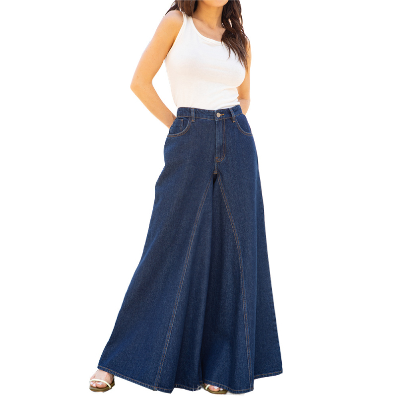 Ljetne nove japanske traperice visokog struka, plave traperice visokog struka s točkicama, ležerna ženska odjeća na veliko