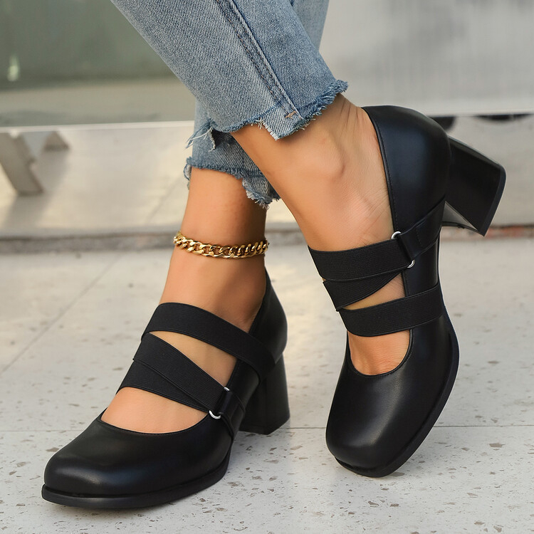 2024 őszi, határokon átnyúló, vastag sarkú cipők, plusz méret, 40-47 yard, külkereskedelmi, határokon átnyúló női cipők