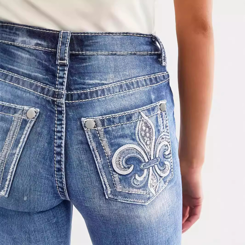 2024 Új, határokon átnyúló, Amazonon népszerű európai és amerikai 80009#-es új női hímzőelemekkel ellátott, karcsúsított, minden mérkőzésre alkalmas, hétköznapi viselet