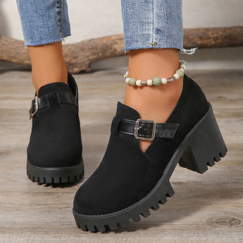 Moteriški, dideli, tarpvalstybiniai, plius dydžio Martin aulinukai, 2024 m. rudens ir žiemos nauji moteriški storakulniai britiško stiliaus aukštakulniai trumpi aulinukai