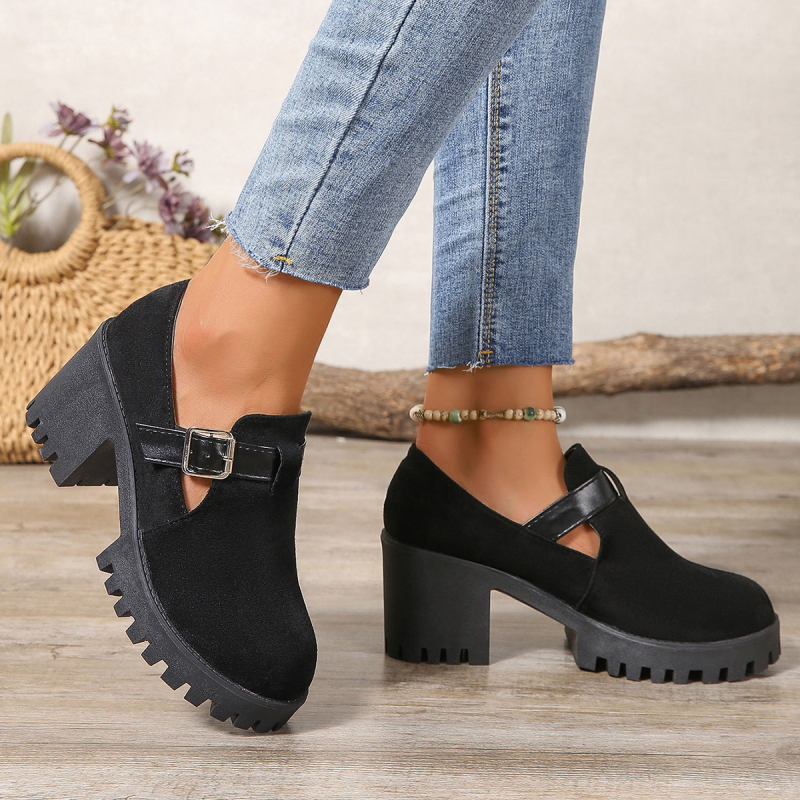 Moteriški, dideli, tarpvalstybiniai, plius dydžio Martin aulinukai, 2024 m. rudens ir žiemos nauji moteriški storakulniai britiško stiliaus aukštakulniai trumpi aulinukai