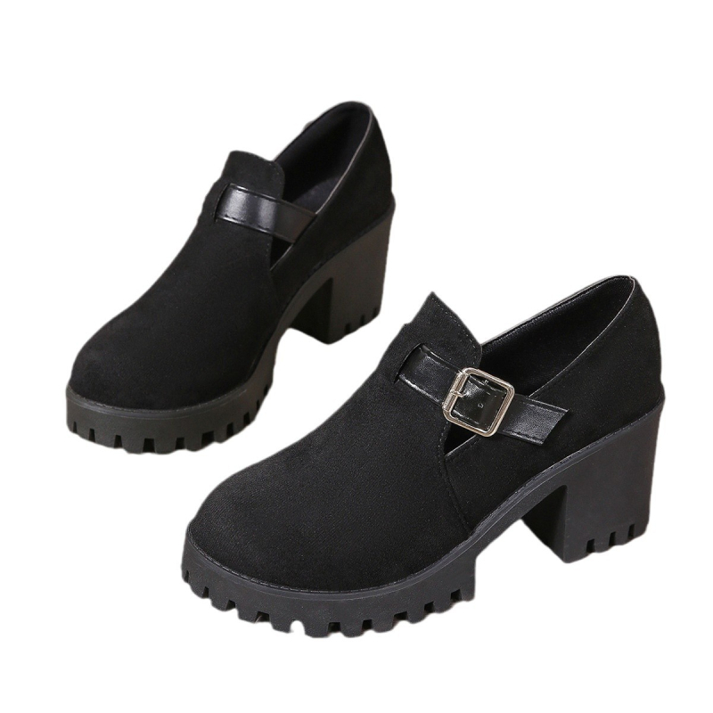 Moteriški, dideli, tarpvalstybiniai, plius dydžio Martin aulinukai, 2024 m. rudens ir žiemos nauji moteriški storakulniai britiško stiliaus aukštakulniai trumpi aulinukai