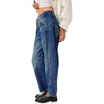 Ευρωπαϊκό και Αμερικανικό 2024 Amazon Explosions Loose Jeans Ψηλόμεσο Αδυνατιστικό Ελαστικό Παντελόνι Harem με Φαρδιά Παπούτσια Spice Girls