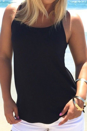 Europos ir Amerikos užsienio prekybos moterų tarpvalstybinė elektroninė prekyba „Amazon“ nauja juoda kryžminio dirželio moteriška liemenė didelių dydžių palaidinė