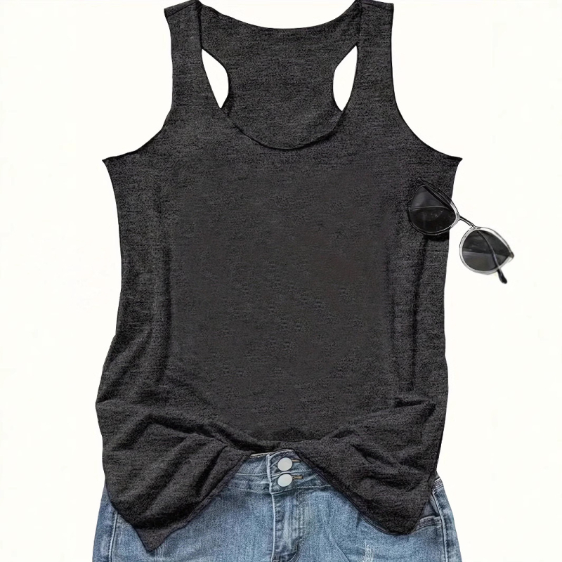Amazon egyszínű tankair európai és amerikai Spice Girls feszes, magas elasztikus, négyzet alakú gallérral ellátott, I alakú mellény női ujjatlan fitnesz mellény