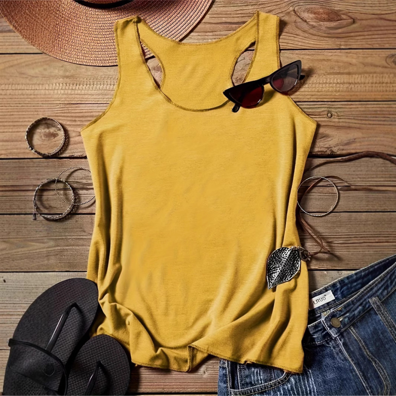 Amazon egyszínű tankair európai és amerikai Spice Girls feszes, magas elasztikus, négyzet alakú gallérral ellátott, I alakú mellény női ujjatlan fitnesz mellény