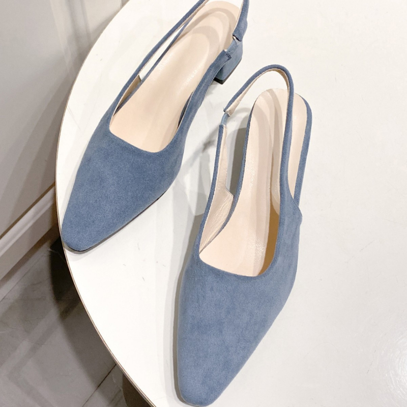 Magas sarkú női szandál, női 2025 nyári új koreai divat, Baotou, sekély szájú, gyönyörű női szandálok nagykereskedelemben