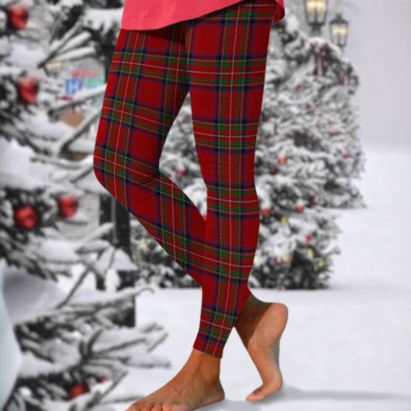 Amerikai Retro Akadémia stílusú piros kockás, szűk nadrág, európai és amerikai Amazon Független Állomású Nadrág, lezser női téli nadrág