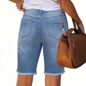 Határokon átnyúló haj Európa és az Egyesült Államok plus size durva szélű rugalmas nadrág gyapjú szélű farmernadrág