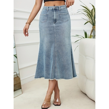 Rojtos farmer szoknya Női középhosszú, halszálkás szoknya, magas derekú, karcsúsító, dögös lányos, testhezálló szoknya