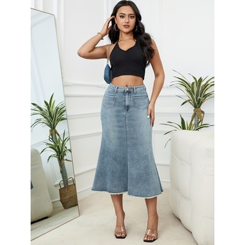 Rojtos farmer szoknya Női középhosszú, halszálkás szoknya, magas derekú, karcsúsító, dögös lányos, testhezálló szoknya