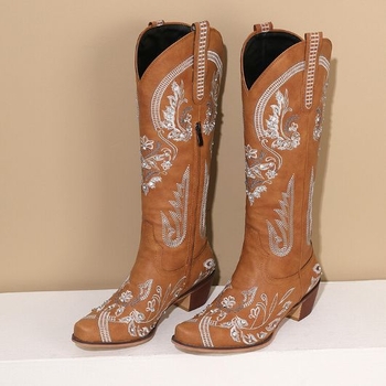 2023 téli új női cipők vastag sarok hegyes sarkú 40-43-as lovagcsizma európai és amerikai plus size oldalsó cipzáras magas sarkú csizma női cipők