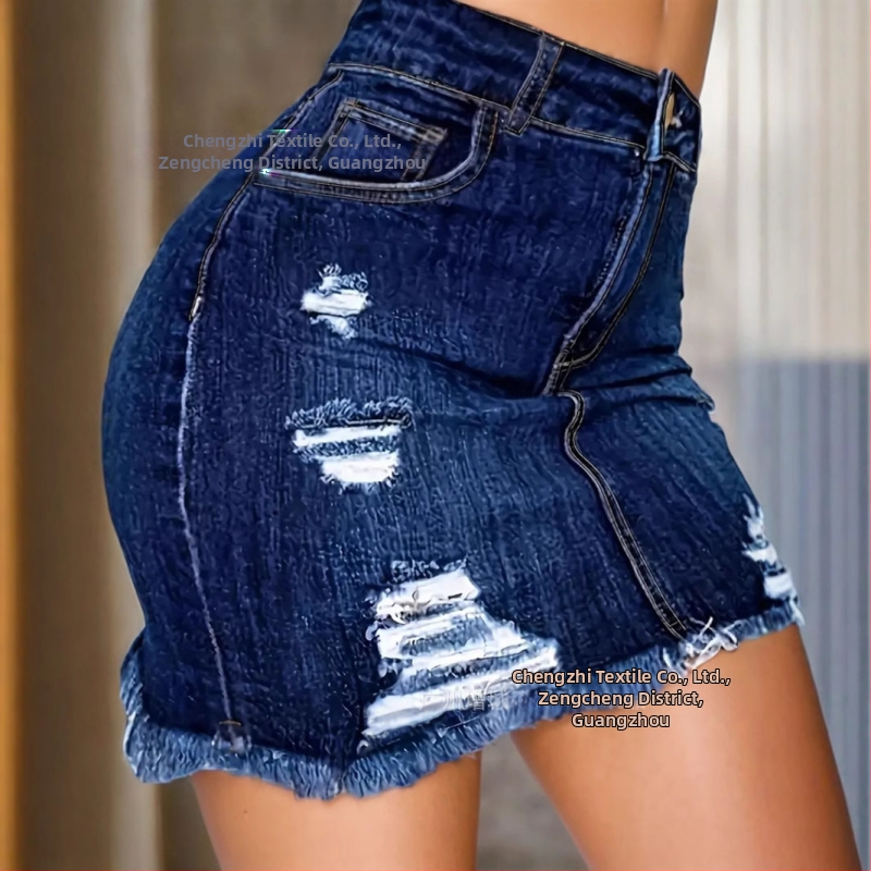 [S úctou] Európske a americké nezávislé stanice zahraničného obchodu, výbuchy, dierovacie džínsové sukne pre ženy, cezhraničné