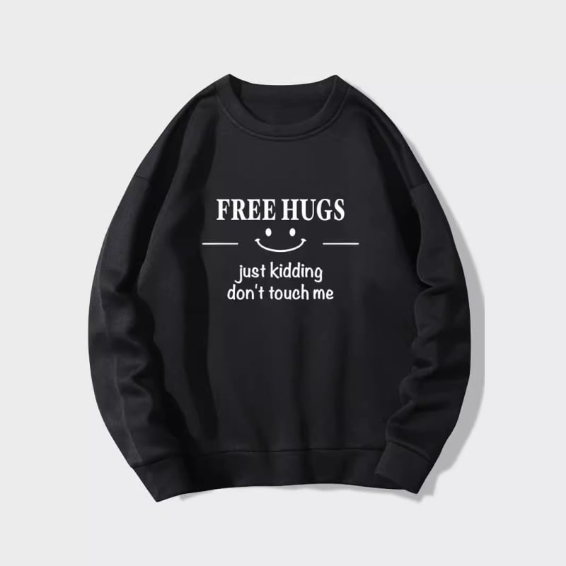 Sieviešu pārrobežu personalizēts burtu apdrukas ikdienas, brīva, apaļa kakla, rudens, sporta tops, universāls, elegants, ikdienas