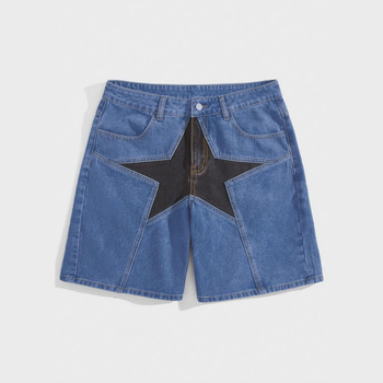 Határokon átnyúló külkereskedelem Amazon Európa és Amerika Design Sense Star farmer rövidnadrágok Női divatos amerikai lezser laza egyenes szárú rövidnadrág