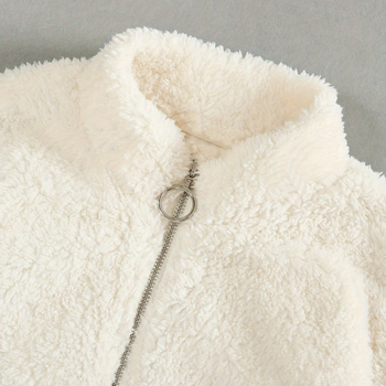 2024-es őszi/téli Amazon AliExpress határokon átnyúló új, egyszínű, hímzett, félcipzáras gallérral ellátott, laza plüss melegítőfelső