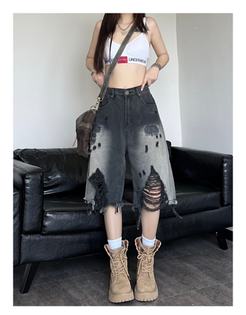 Populiarios elegantiškos laisvalaikio kelnės mados tendencijose, universalios, tingios harajuku moteriškos naujos japoniško stiliaus paprastos meniškos šortai