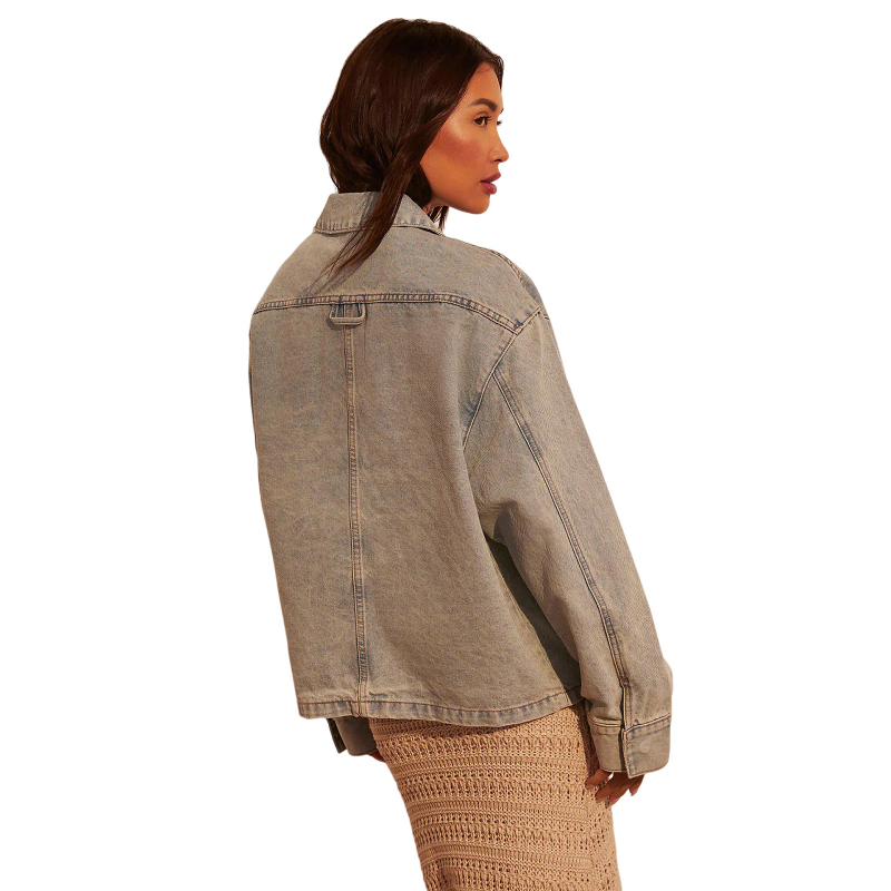 2024 Noua jachetă din denim transfrontalieră Amazon europeană și americană pentru femei, spălată, nostalgică, super fierbinte