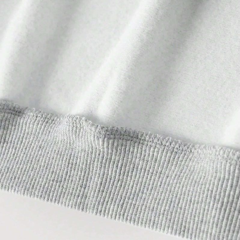 Európai és amerikai őszi és téli új V-nyakú szürke, egyszínű, bő, hosszú ujjú, divatos, kényelmes, lezser melegítőfelső