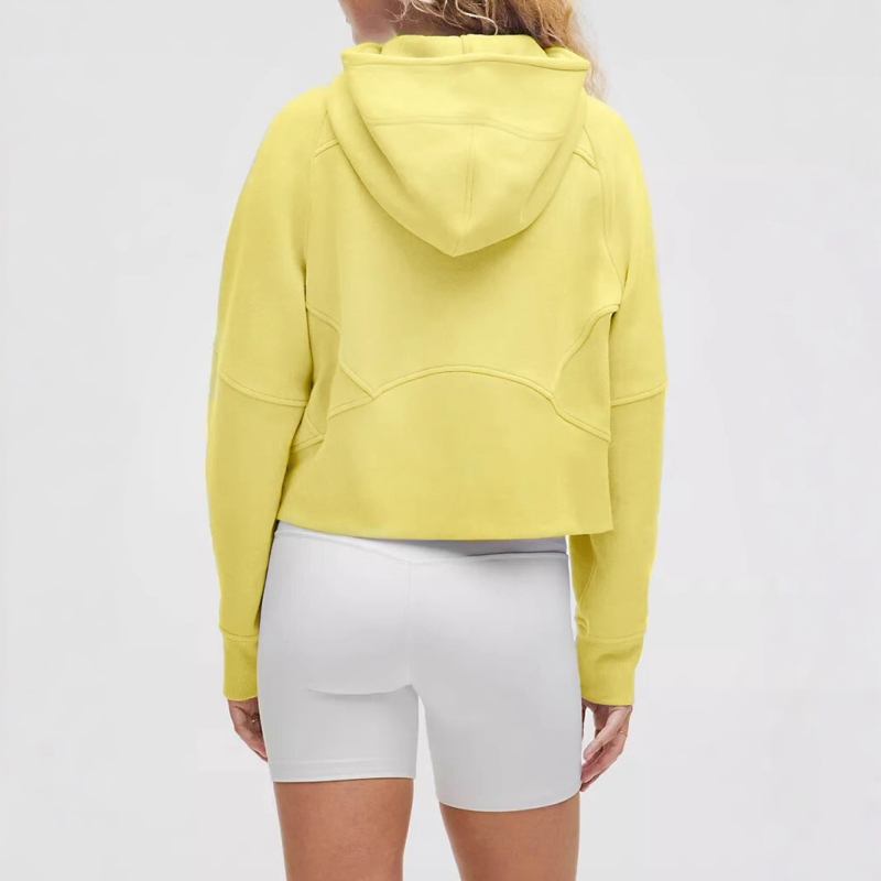 gyapjúbéléssel ellátott, laza cipzáras kapucnis női vastagított sportpulóver dzseki őszi és téli jógadzseki