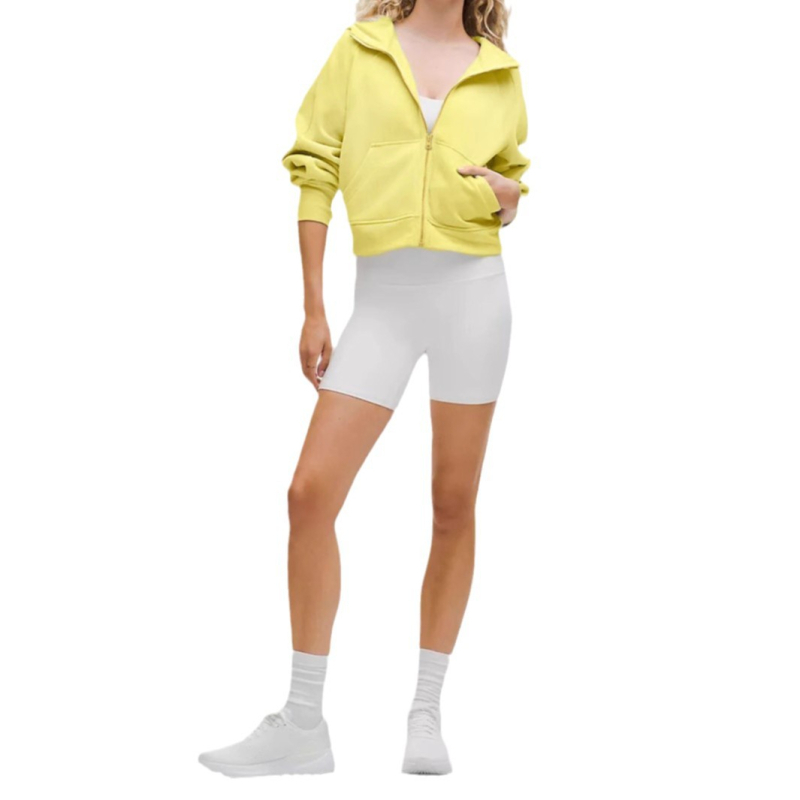 gyapjúbéléssel ellátott, laza cipzáras kapucnis női vastagított sportpulóver dzseki őszi és téli jógadzseki