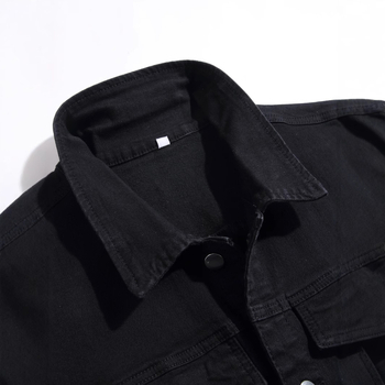 Lahe ja nägus mustast teksariidest varrukateta töövest, lihtne ja mitmekülgne mustast teksariidest varrukateta vest jakk ning vest