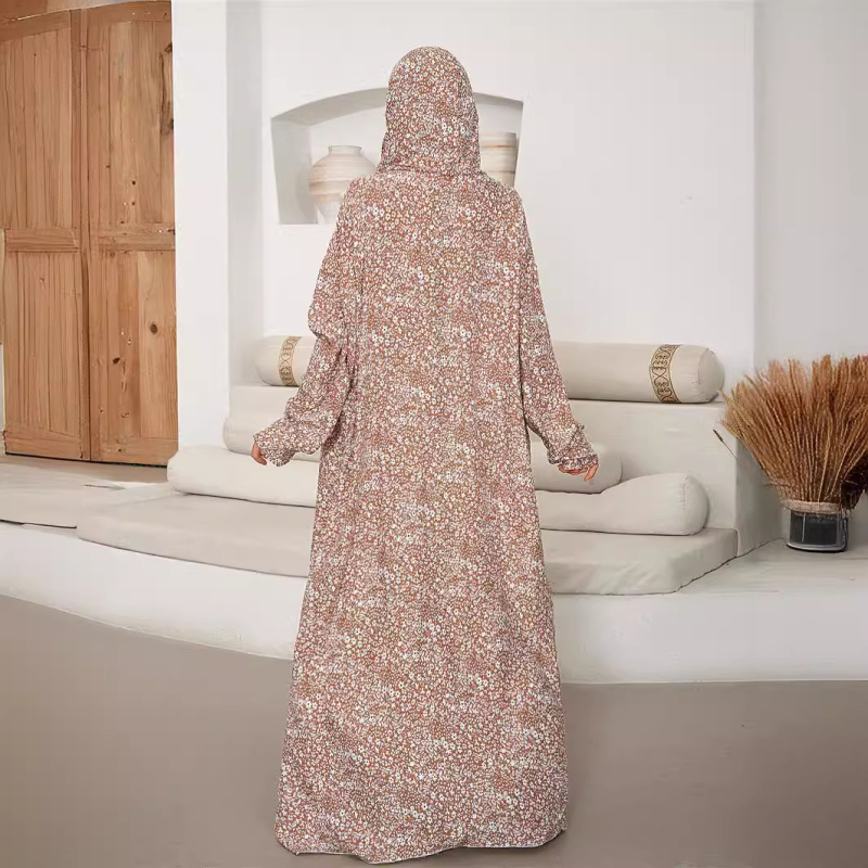 Velika somalska ženska tradicionalna labava i udobna čipkasta kapa s molitvenim modnim printom, ekstra velika veličina, novi stil 2024.