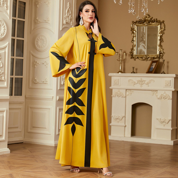 4223 Muszlim ruha Női 2025 Nyári Új Hosszú Ujjú Laza Napi Parti Hétköznapi Hosszú Ruha