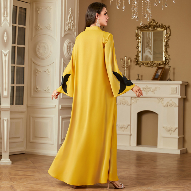 4223 Muszlim ruha Női 2025 Nyári Új Hosszú Ujjú Laza Napi Parti Hétköznapi Hosszú Ruha