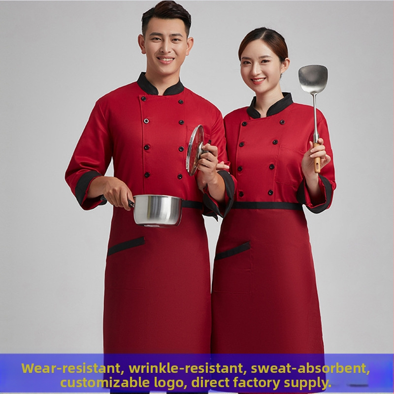 Séfruhák, hosszú ujjú, őszi és téli ruhák férfiaknak és nőknek, szállodai menzai munkaruhák, cukrász, konyhai munkaruhák, egyenruhák