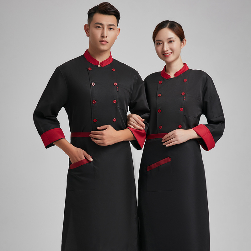 Kokariided Pikkade varrukatega sügis- ja talveriided meestele ja naistele Hotelli söökla tööriided Koogipagari köögi köögi tööriided vormiriietus