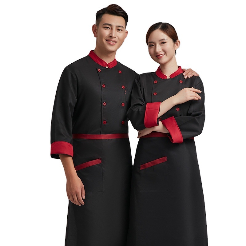 Kokariided Pikkade varrukatega sügis- ja talveriided meestele ja naistele Hotelli söökla tööriided Koogipagari köögi köögi tööriided vormiriietus