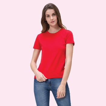 Határokon átnyúló, európai méretű, 180 g-os női tiszta pamut rövid ujjú, nyomtatott logóval, esemény-kulturális, választott kerek nyakú export póló nyomtatással